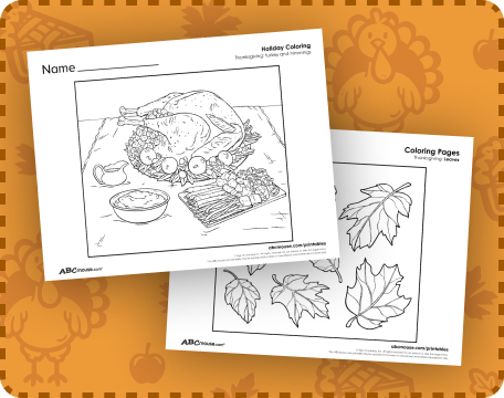 Free fall coloring pages from ABCmouse.com 