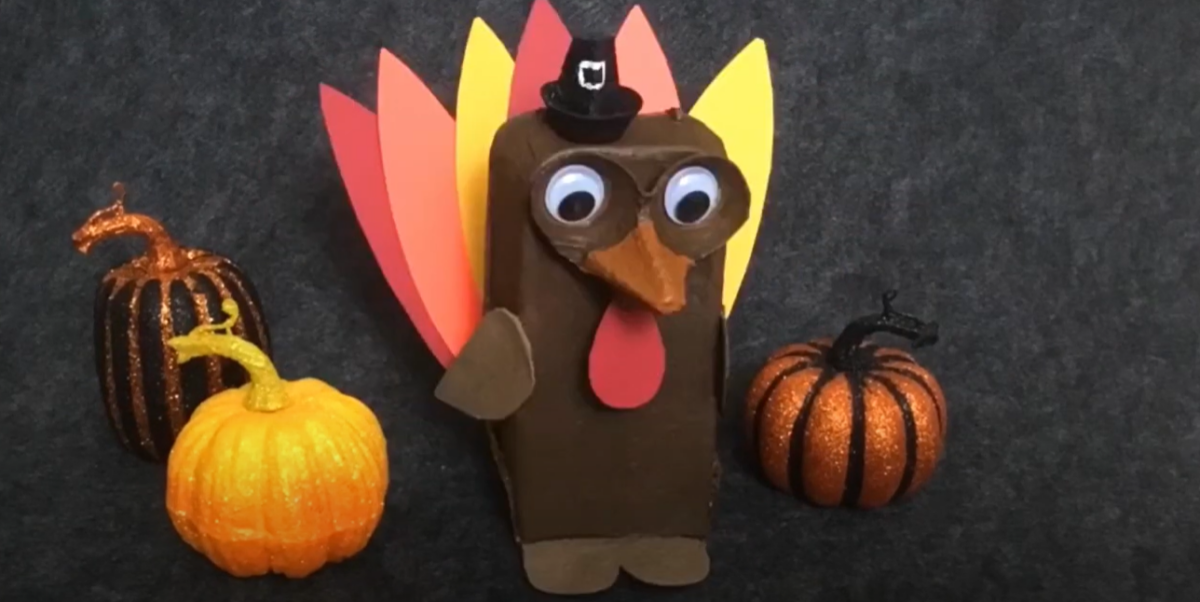 Fished thanksgiving turkey craft decoration. 