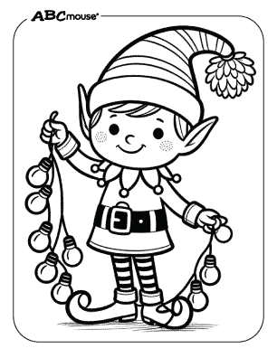 Free Printable Elf Coloring Pages for Kids | ABCmouse
