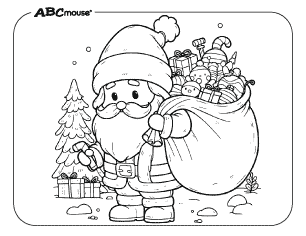 Santa Claus Coloring Pages for Kids ABCmouse