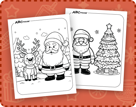 Christmas Coloring Pages Printable Holiday Activities All Ages Fun Games  Kids Activities Set Printable Santa Coloring Sheets 