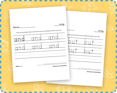 Free printable sight word worksheets and, are, but, can. 