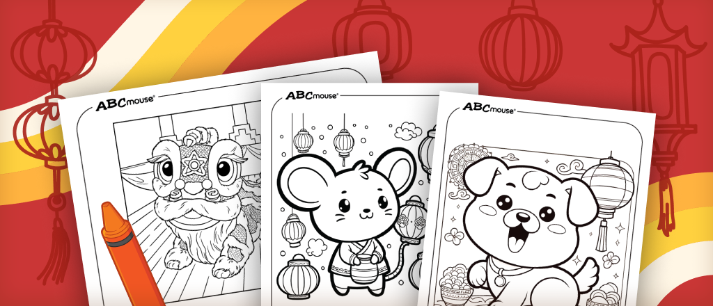 Free printable Lunar New Year Coloring Pages from ABCmouse.com.