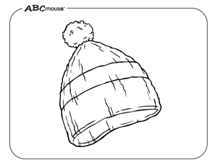 Free printable winter hat coloring page from ABCmouse.com.