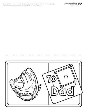 Happy Fathers Day card. Free printable coloring page from ABCmoues.com. 