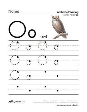 Letter O Worksheets | ABCmouse