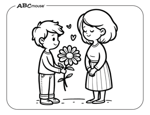 Free printable mother's day coloring page from ABCmouse.com. 