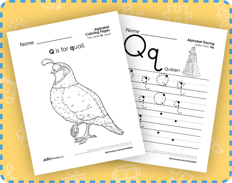 Free printable letter q worksheets for young elementary age children. 