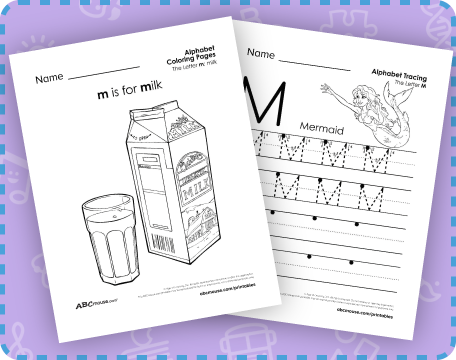 Free printable letter M worksheets for kids from ABCmouse.com. 