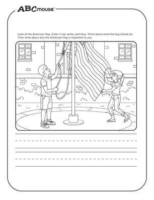 Free printable 4th of July coloring page. 