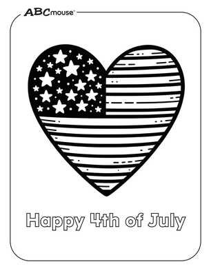 Free printable 4th of July coloring page. 