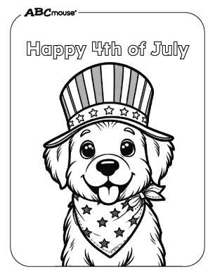 Free printable 4th of July coloring page. 