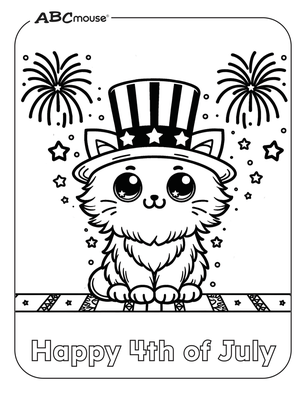 Free printable 4th of July coloring page. 