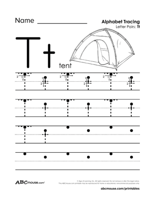 Letter T Worksheets | ABCmouse