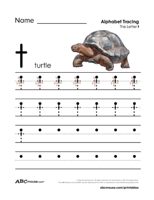 Letter T Worksheets | ABCmouse