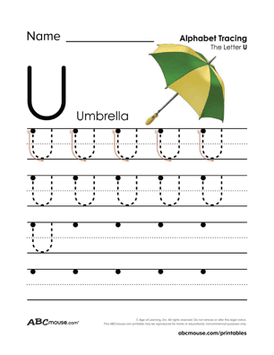 Letter U Worksheets | ABCmouse