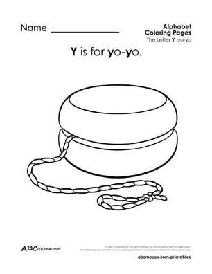 Free printable letter y worksheets from ABCmouse.com. 