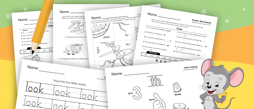 First grade reading worksheets. 
