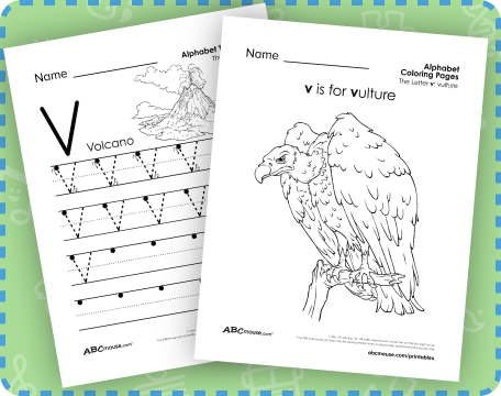 Free printable letter v worksheets for kids from ABCmouse.com. 