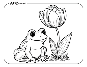 Free printable tulip coloring page from ABCmouse.com. 