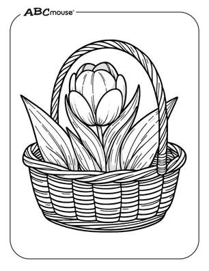 Free printable tulip coloring page from ABCmouse.com. 