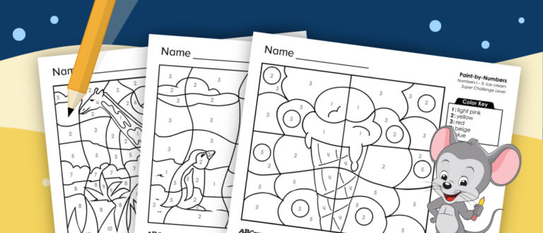 Color-by-Number Worksheets for First Grade | ABCmouse