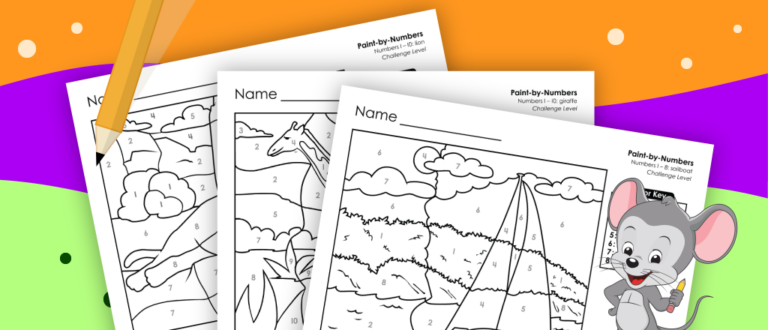 Color-by-Number Worksheets for Kindergarten | ABCmouse