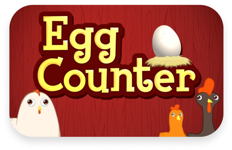 Free Egg Counter math game to play for kids on ABCmouse.com. 