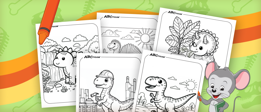 Free printable dinosaur coloring pages for kids from ABCmouse.com. 