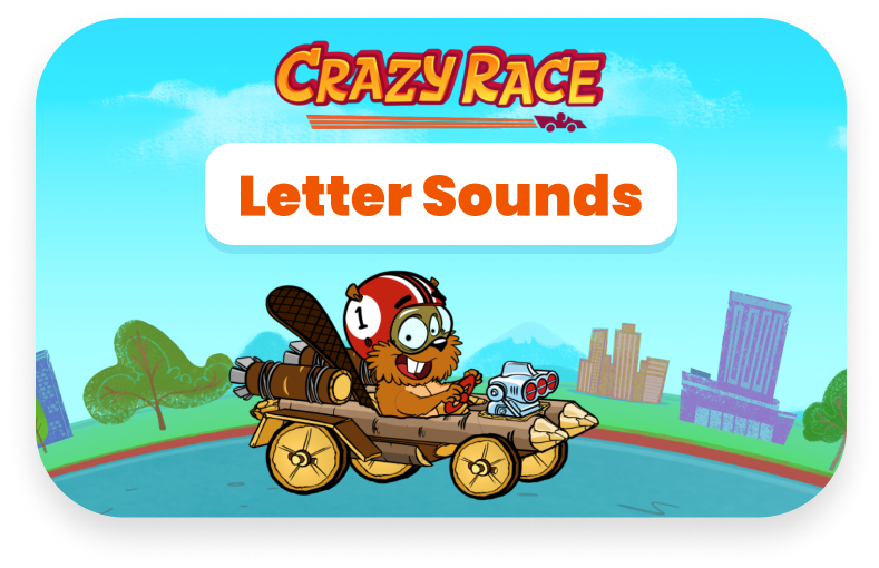 Free Crazy Race letter sounds reading  game to play for kids on ABCmouse.com. 
