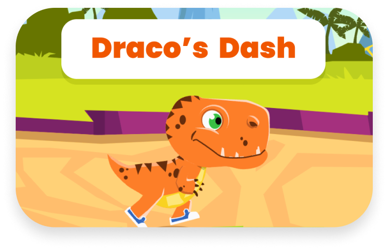 Free dinosaur word recognition game to play for kids on ABCmouse.com. 