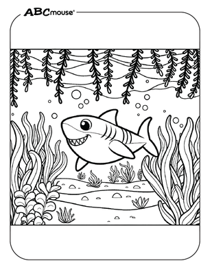 Free printable shark coloring page from ABCmouse.com. 