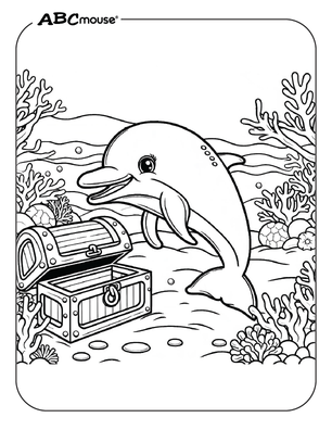 Free printable dolphin coloring pages for kids from ABCmouse.com. 