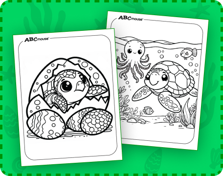 Free printable sea turtle coloring pages from ABCmouse.com. 