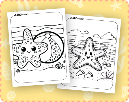 Starfish Coloring Pages | ABCmouse
