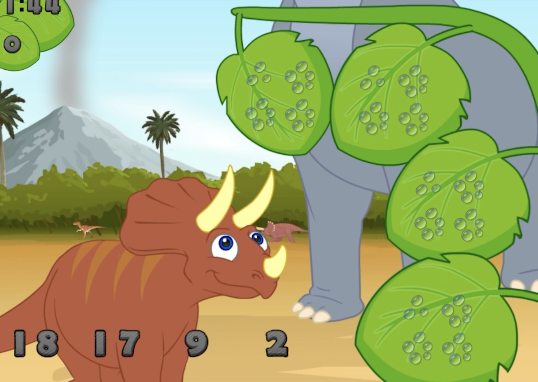 Dinosaur chomp ABCmouse game screenshot. 
