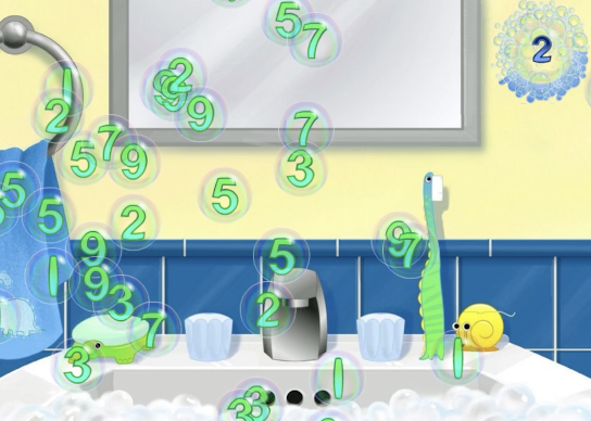 Bubble counter ABCmouse game screenshot. 