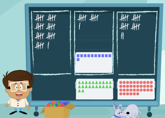 Screen capture of a fun Ivan's Tally Time, math game on ABCmouse.com. 