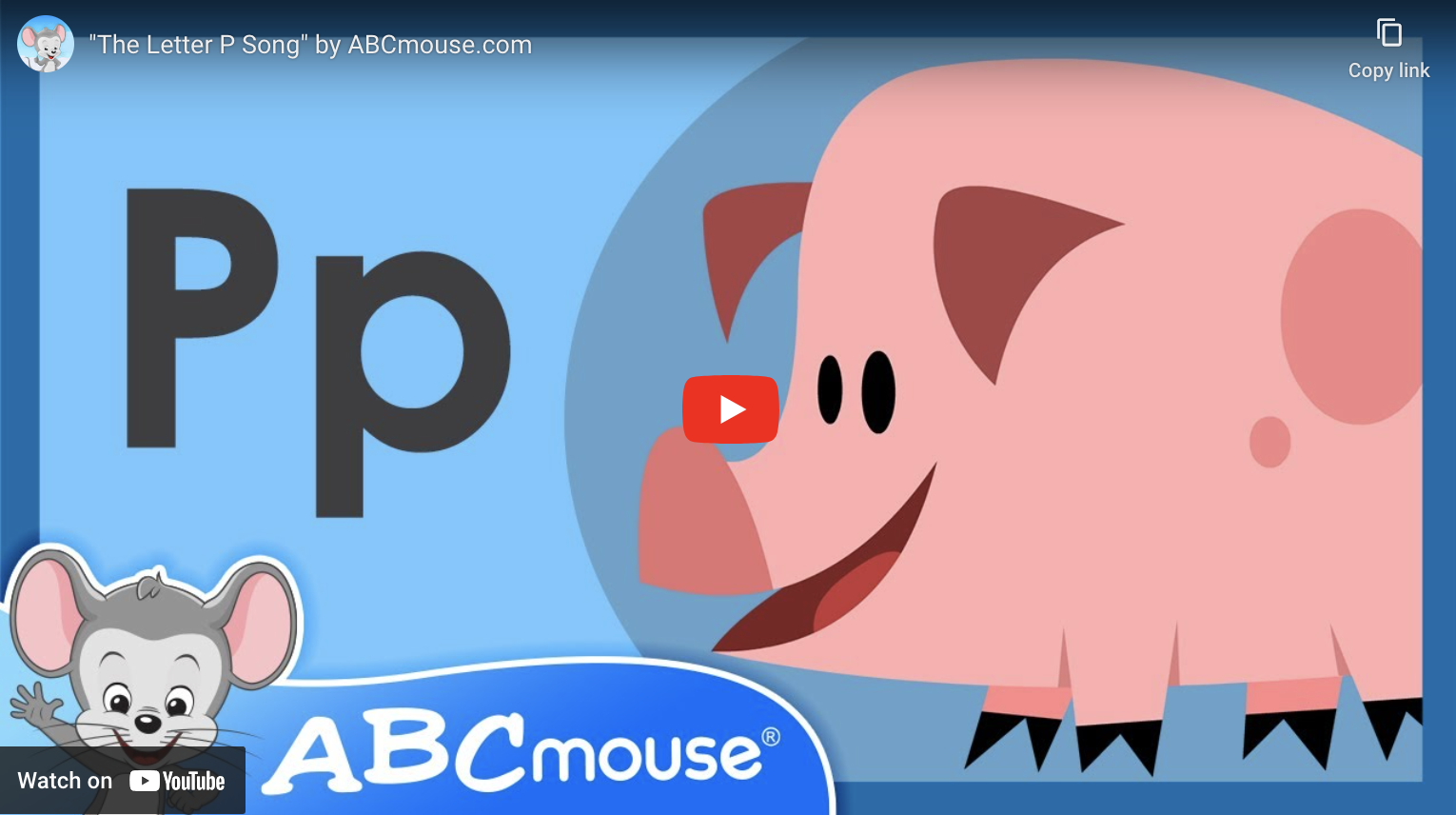Letter P song from ABCmouse.com. 