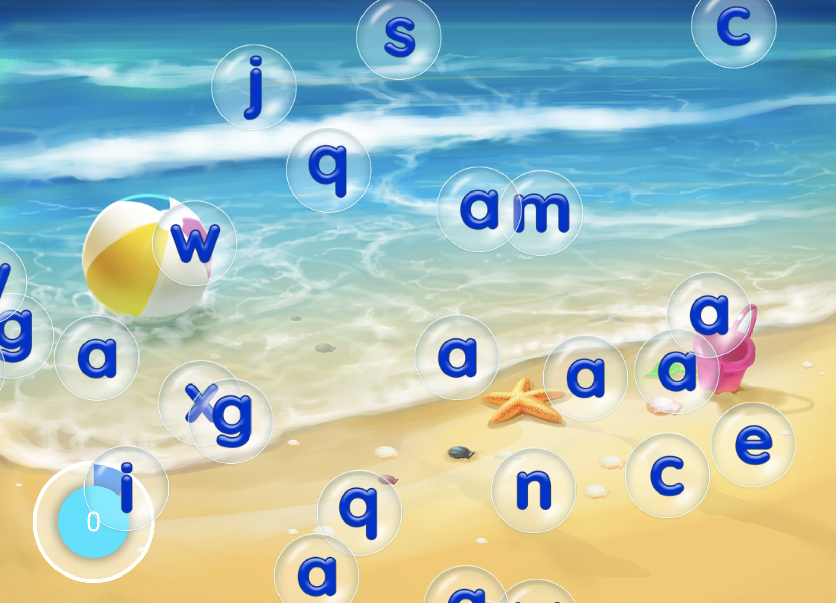 Screen shot of ABCmouse alphabet bubble pop game from ABCmouse.com. 