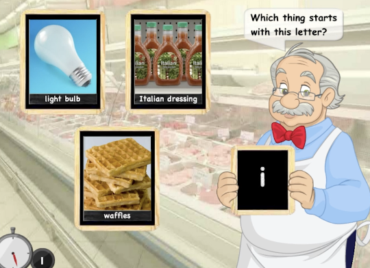 Screen shot of ABCmouse market alphabet finder game from ABCmouse.com.