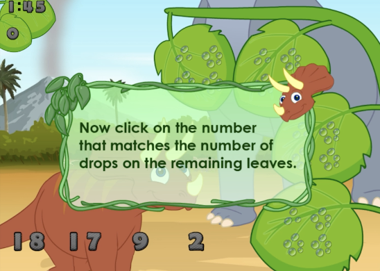 Screen shot of a fun educational number game from ABCmouse.com. 