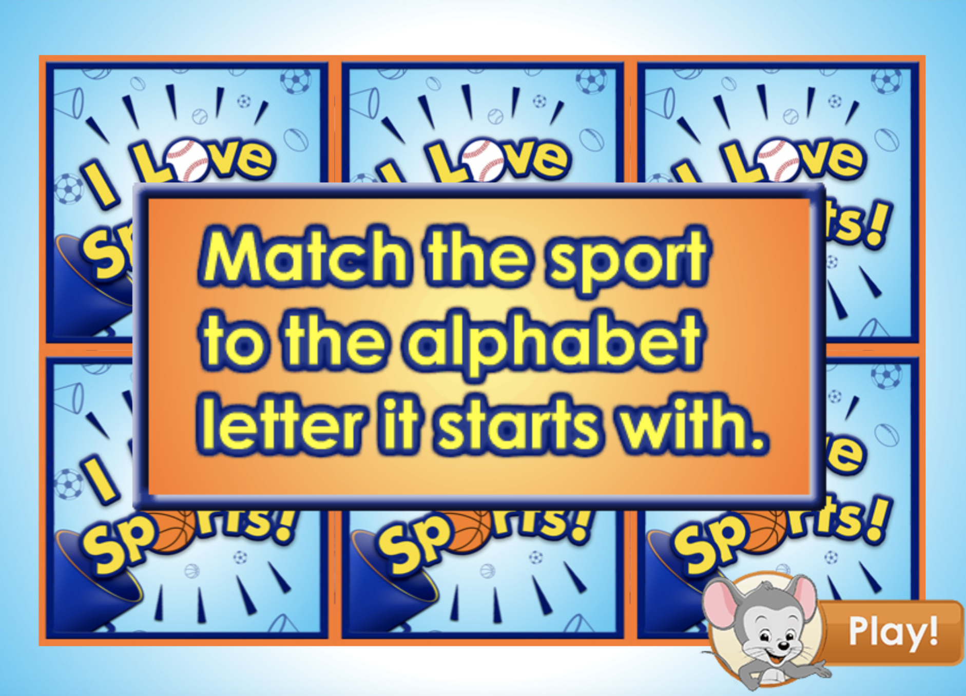 Screen shot of a fun matching game from ABCmouse.com. 
