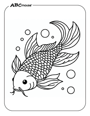 Catfish free fish coloring page from ABCmouse.com. 