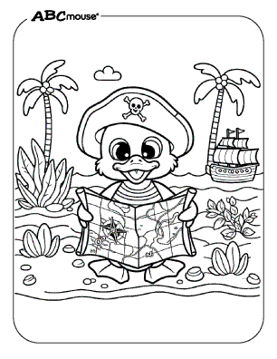 Free printable duck coloring page from ABCmouse.com. 