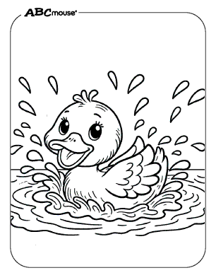 Free printable duck coloring page from ABCmouse.com. 