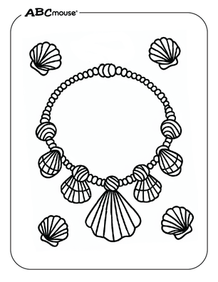 Free printable sea shell coloring page from ABCmouse.com. 