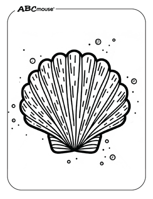 Free printable sea shell coloring page from ABCmouse.com. 