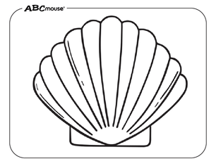 Free printable sea shell coloring page from ABCmouse.com. 