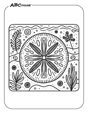 Free printable sea shell coloring page from ABCmouse.com. 